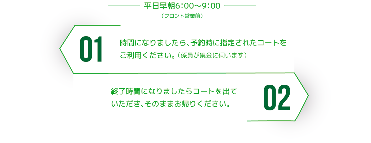 平日早朝6：00～9：00