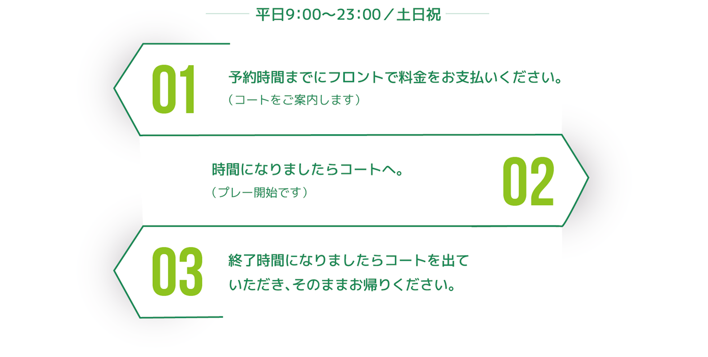 平日9：00〜23：00／土日祝