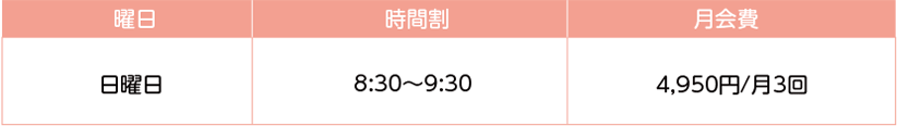 時間割 月会費