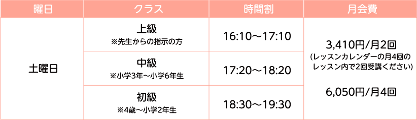 時間割 月会費