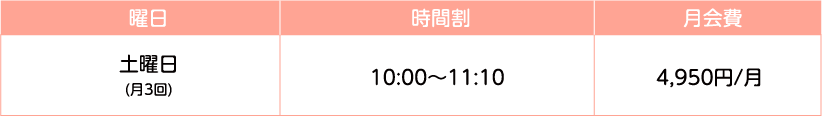 時間割 月会費