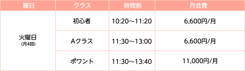 時間割 月会費