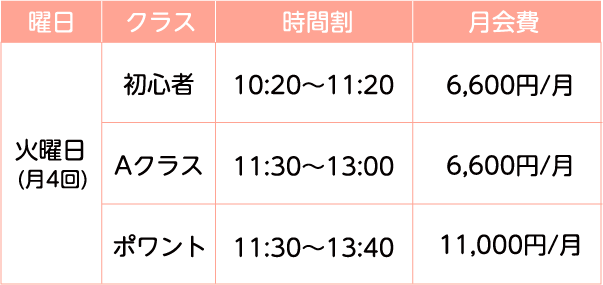 時間割 月会費