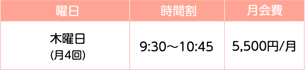 時間割 月会費